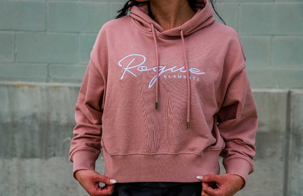 Dusty Rose Cropped Hoodie