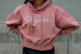 Dusty Rose Cropped Hoodie