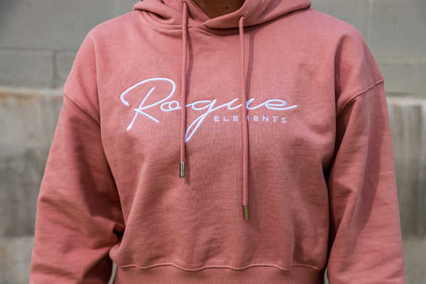 Dusty Rose Cropped Hoodie